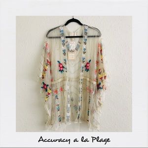 Accuracy a la Plage Sheer Beaded Kimono